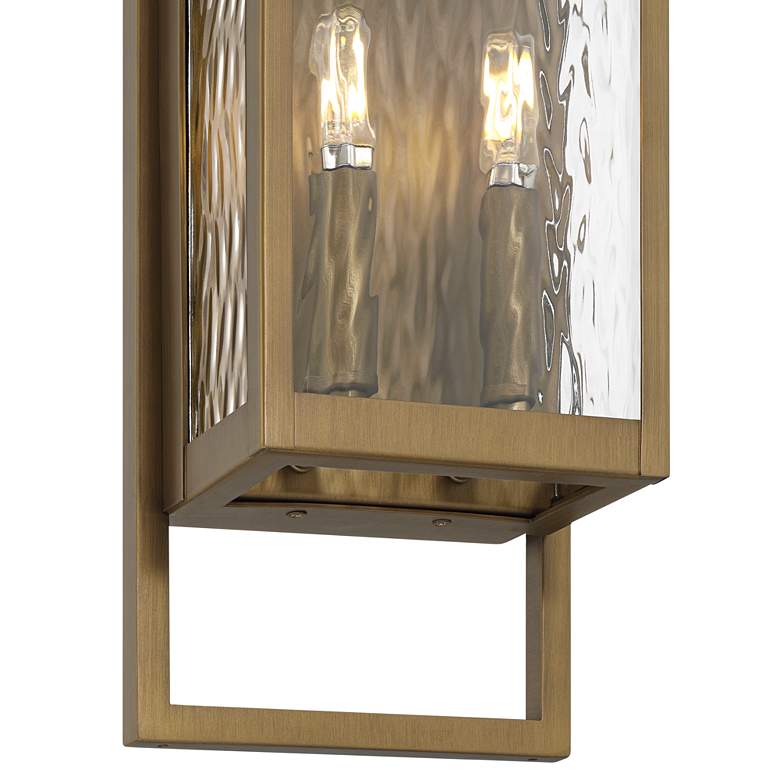 Image 2 Possini Euro Jericho 16" High Aged Brass 2-Light Outdoor Wall Light more views