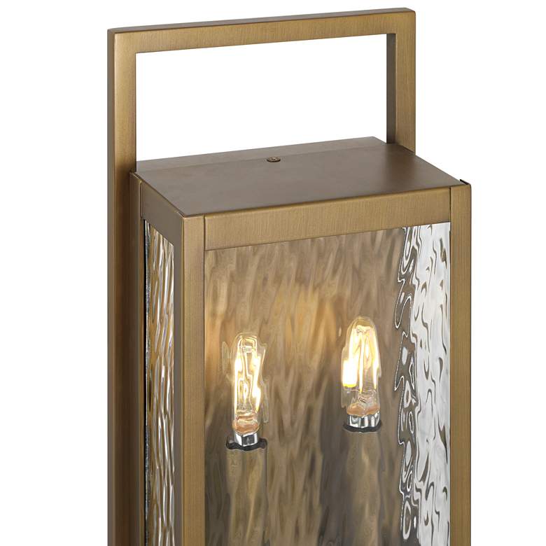 Image 3 Possini Euro Jericho 16" High Aged Brass 2-Light Outdoor Wall Light more views