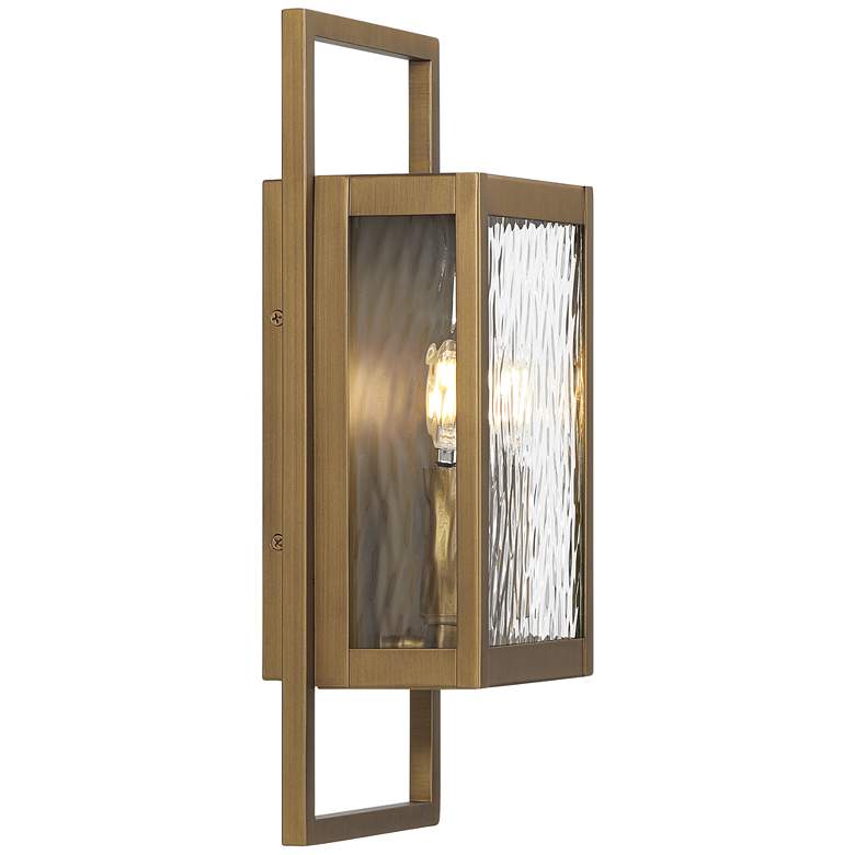 Image 7 Possini Euro Jericho 16" High Aged Brass 2-Light Outdoor Wall Light more views