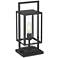 Possini Euro Jericho 17" High Textured Black Outdoor Pier Mount Light