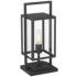 Possini Euro Jericho 17" High Textured Black Outdoor Pier Mount Light