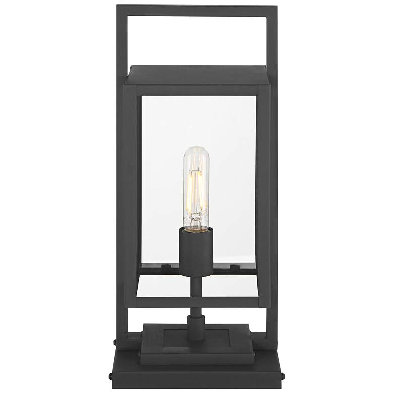 Image 6 Possini Euro Jericho 17" High Textured Black Outdoor Pier Mount Light more views