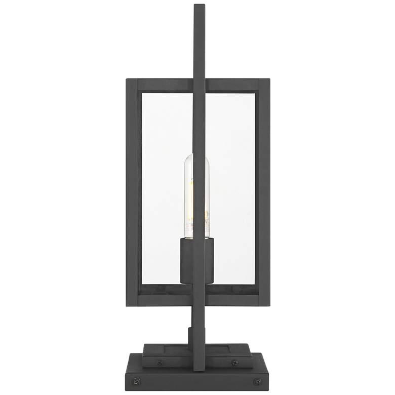 Image 7 Possini Euro Jericho 17" High Textured Black Outdoor Pier Mount Light more views