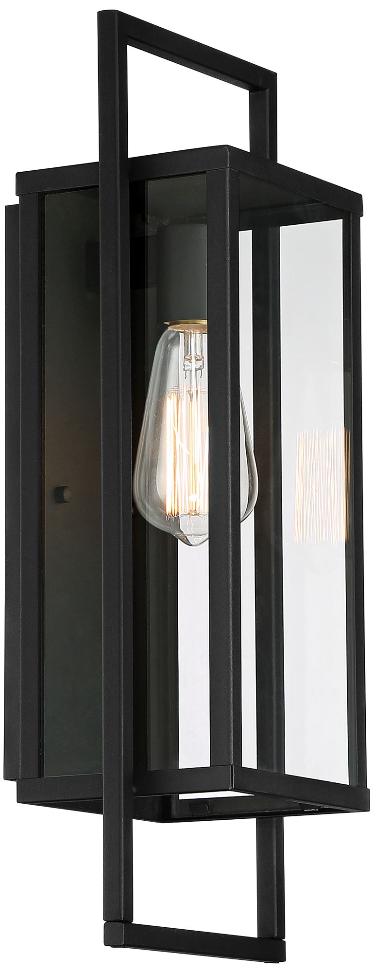 Image 5 Possini Euro Jericho 19" High Black Modern Outdoor Wall Light Set of 2 more views