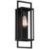 Possini Euro Jericho 19" High Black Modern Outdoor Wall Light