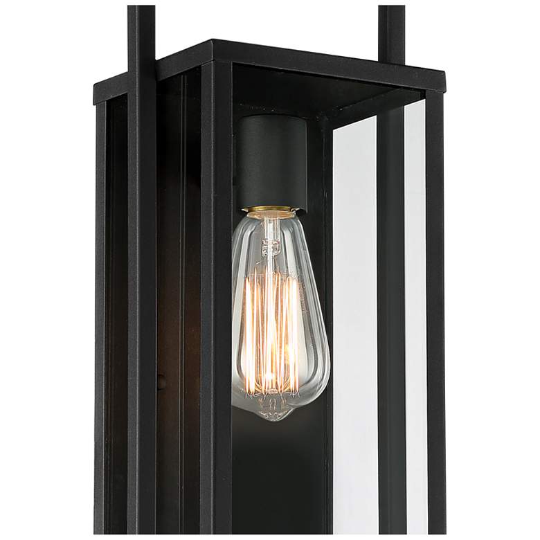 Image 4 Possini Euro Jericho 19 inch High Black Modern Outdoor Wall Light more views