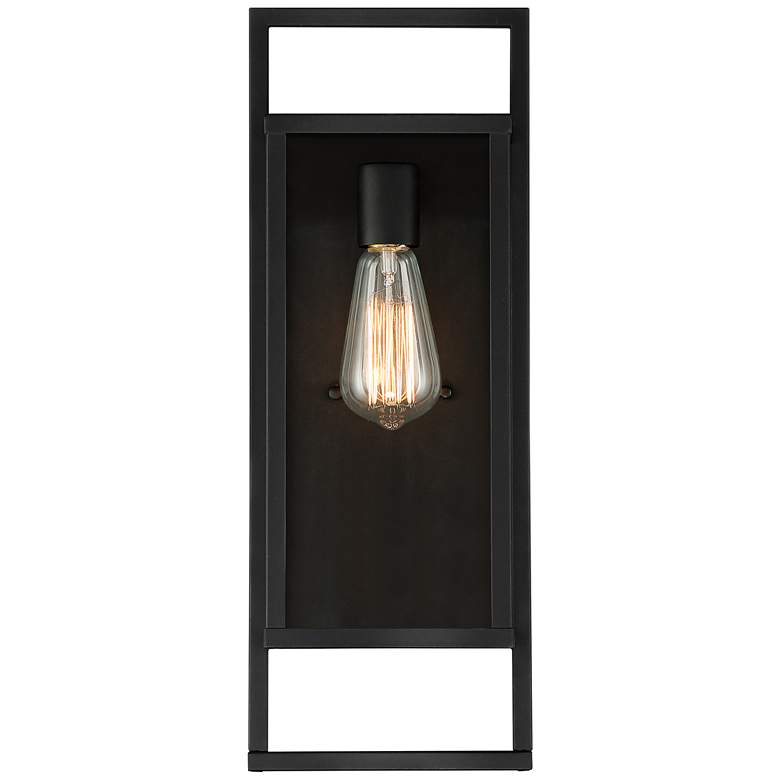 Image 5 Possini Euro Jericho 19 inch High Black Modern Outdoor Wall Light more views