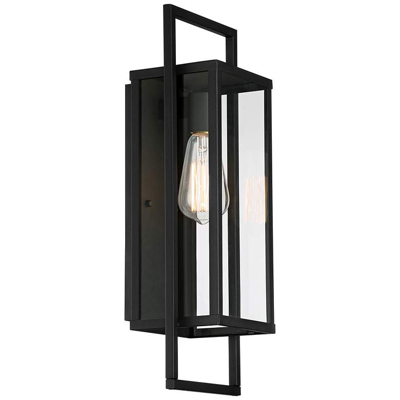 Image 5 Possini Euro Jericho 19 inch High Black Modern Wall Sconce more views