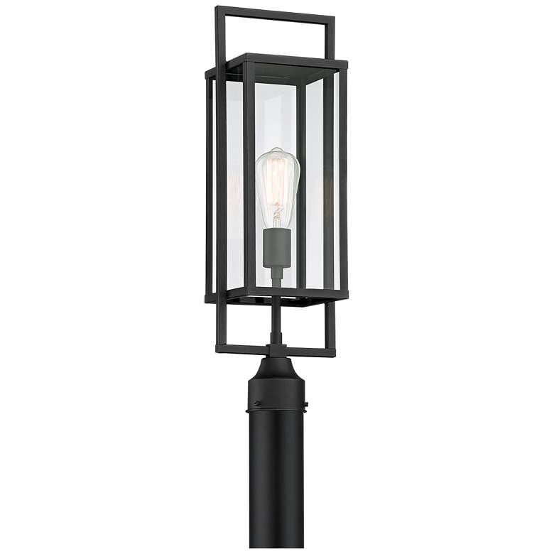 Image 2 Possini Euro Jericho 22 inch High Black Modern Outdoor Post Light