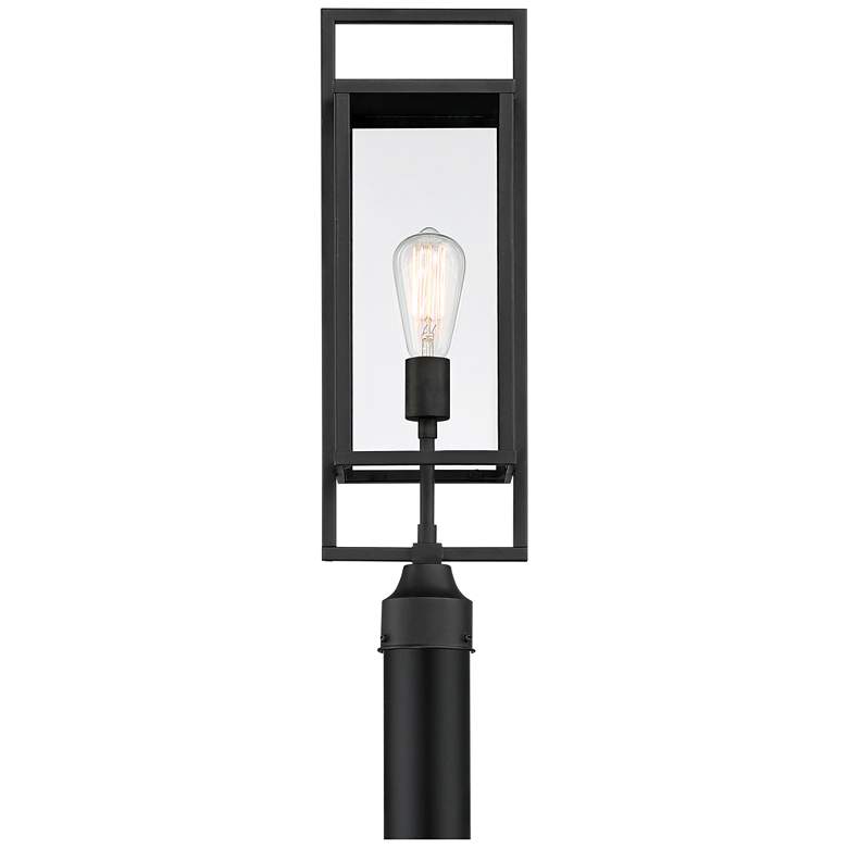 Image 5 Possini Euro Jericho 22 inch High Black Modern Outdoor Post Light more views