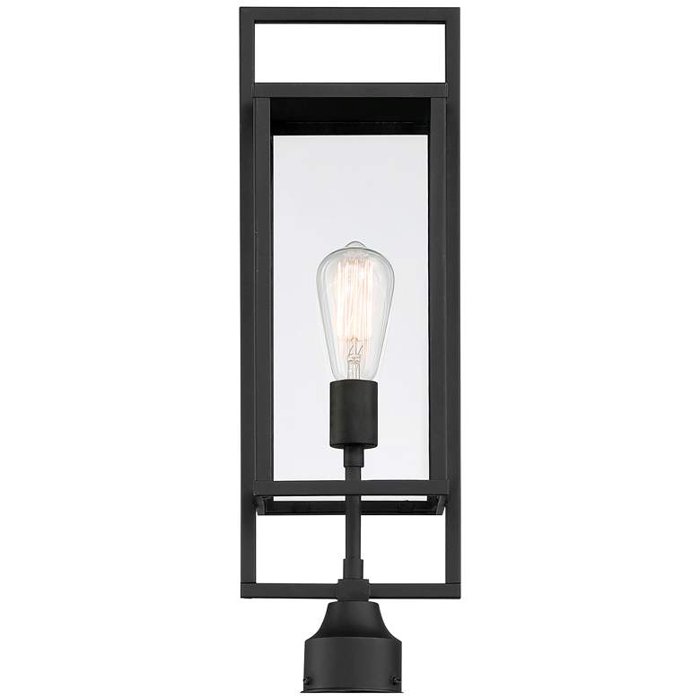 Image 6 Possini Euro Jericho 22" High Black Post Light with Pier Mount Adapter more views