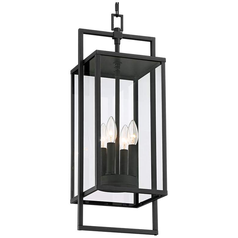 Image 3 Possini Euro Jericho 24 1/4 inch High Black 4-Light Outdoor Hanging Light more views