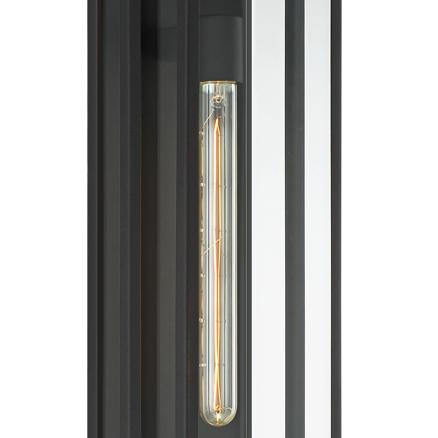 Possini Euro Jericho 28" High Black Modern Outdoor Wall Light Image 3