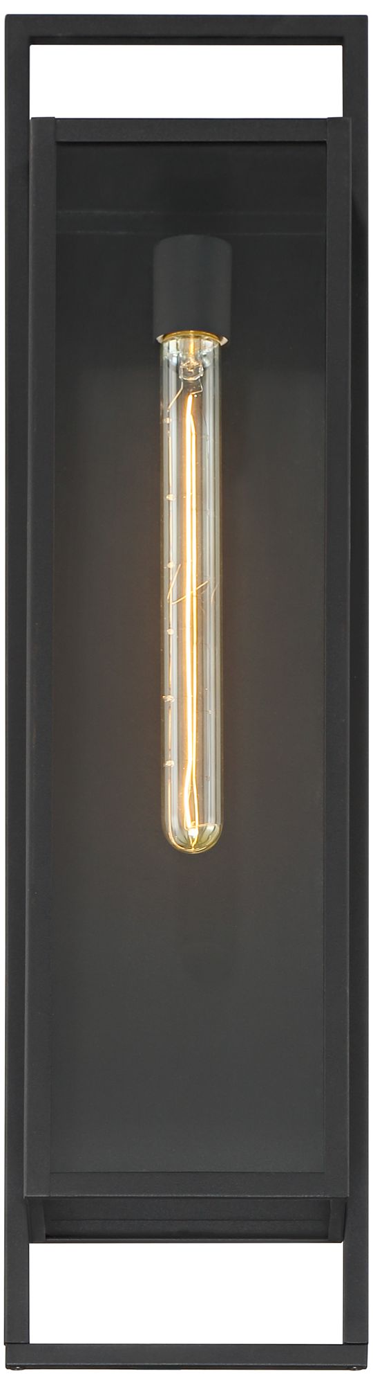 Possini Euro Jericho 28" High Black Modern Outdoor Wall Light Image 4