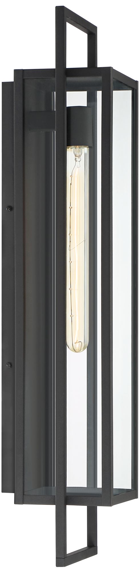 Possini Euro Jericho 28" High Black Modern Outdoor Wall Light Image 5