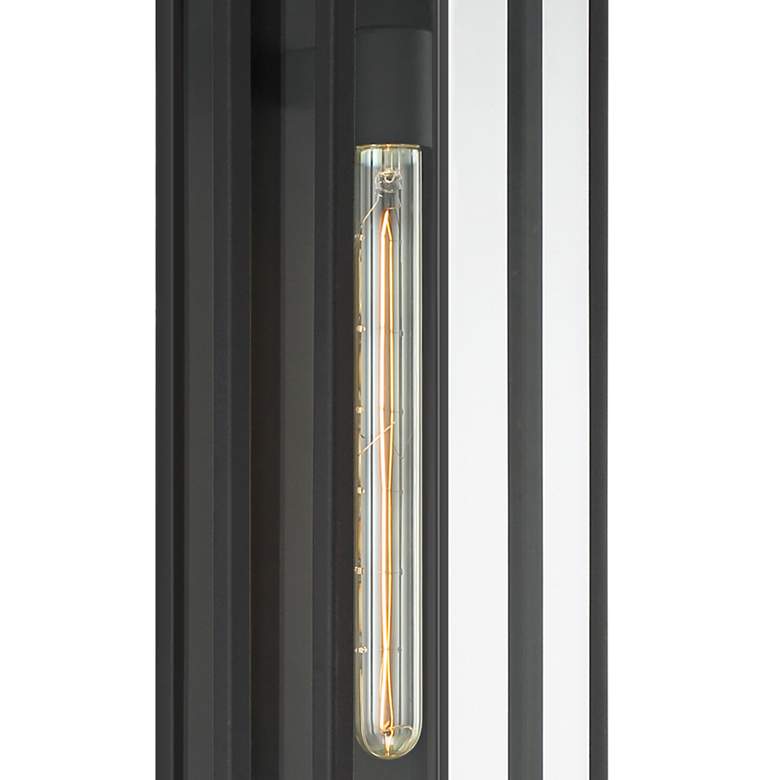 Image 4 Possini Euro Jericho 28" High Black Modern Outdoor Wall Light more views
