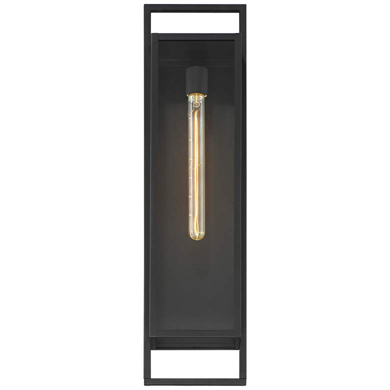 Image 5 Possini Euro Jericho 28 inch High Black Modern Outdoor Wall Light more views