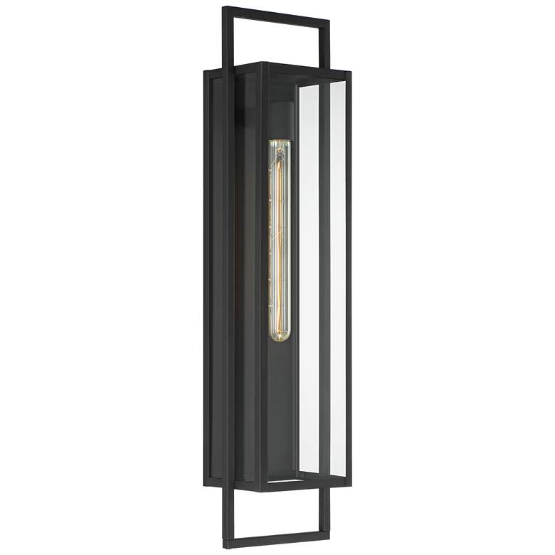 Image 2 Possini Euro Jericho 28 inch High Black Modern Wall Sconce