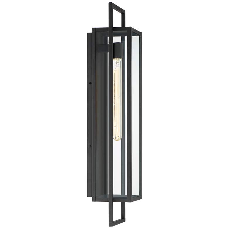 Image 5 Possini Euro Jericho 28 inch High Black Modern Wall Sconce more views