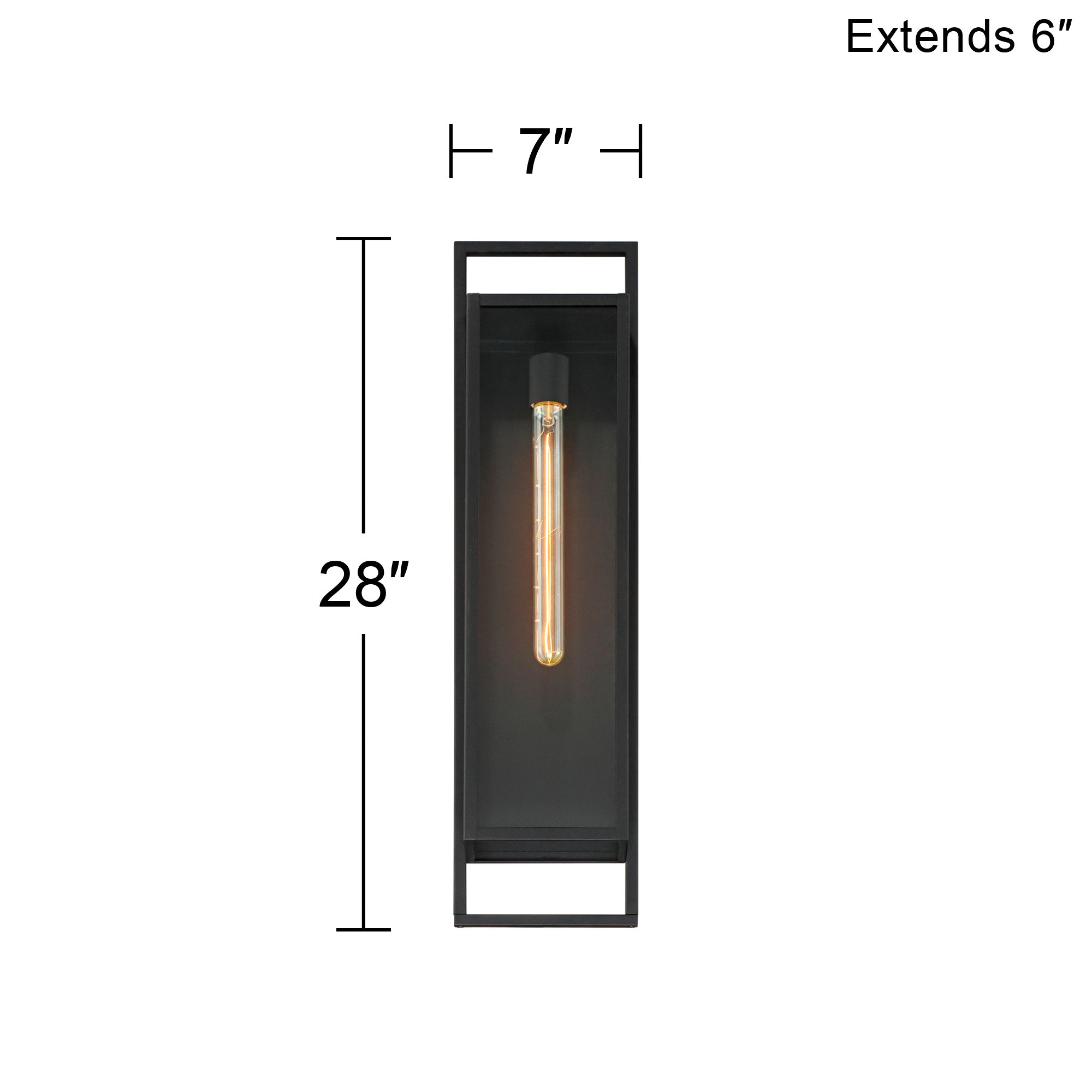 Possini Euro Jericho 28" High Black Modern Wall Sconce