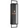 Possini Euro Jericho 35" High Textured Black Outdoor Wall Light