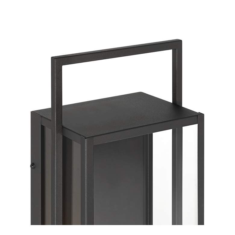 Image 3 Possini Euro Jericho 35" High Textured Black Outdoor Wall Light more views