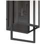 5_Possini Euro Jericho 35" High Textured Black Outdoor Wall Light more views