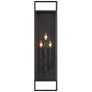 6_Possini Euro Jericho 35" High Textured Black Outdoor Wall Light more views
