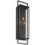 7_Possini Euro Jericho 35" High Textured Black Outdoor Wall Light more views