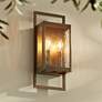 2_Possini Euro Jerry 16" High Aged Brass 2-Light Outdoor Wall Light