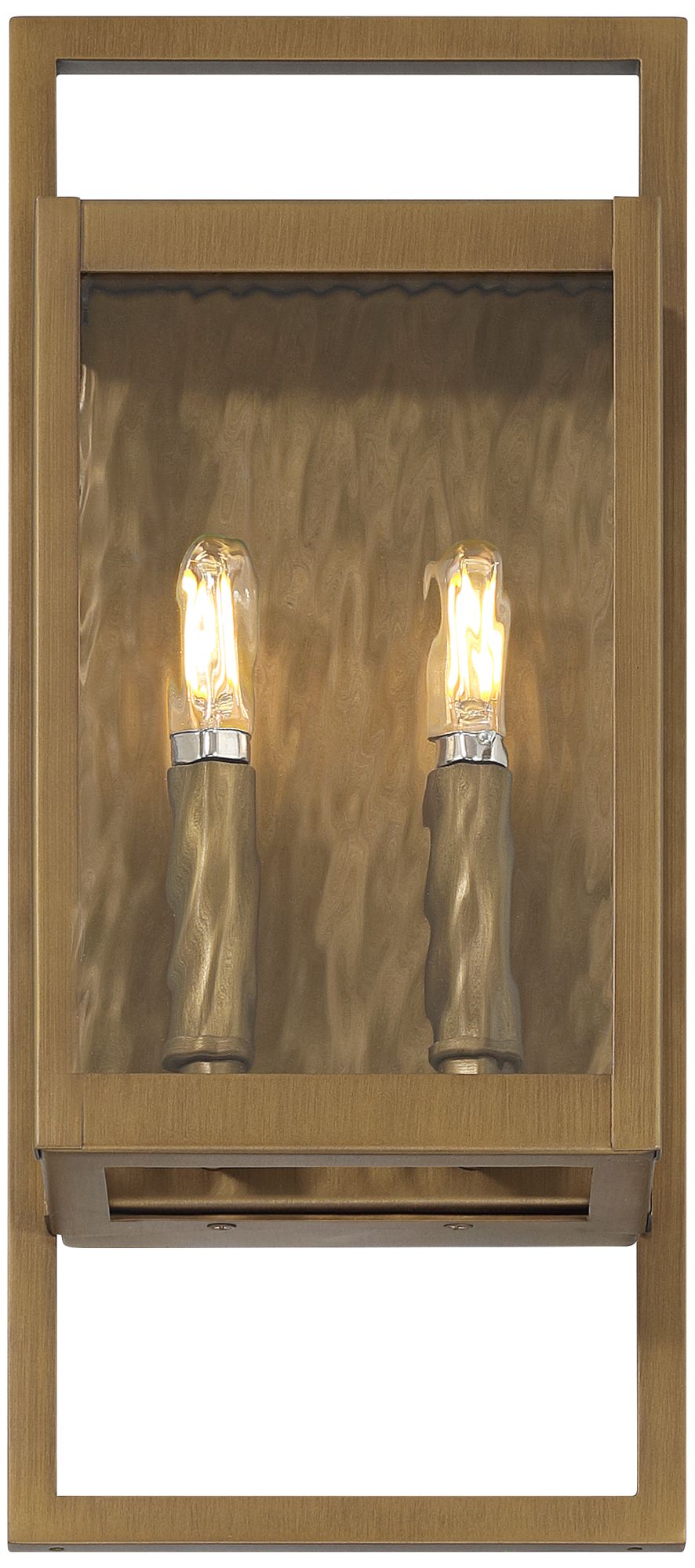 Image 6 Possini Euro Jerry 16"H Aged Brass 2Lt Marine Grade Outdoor Wall Light more views