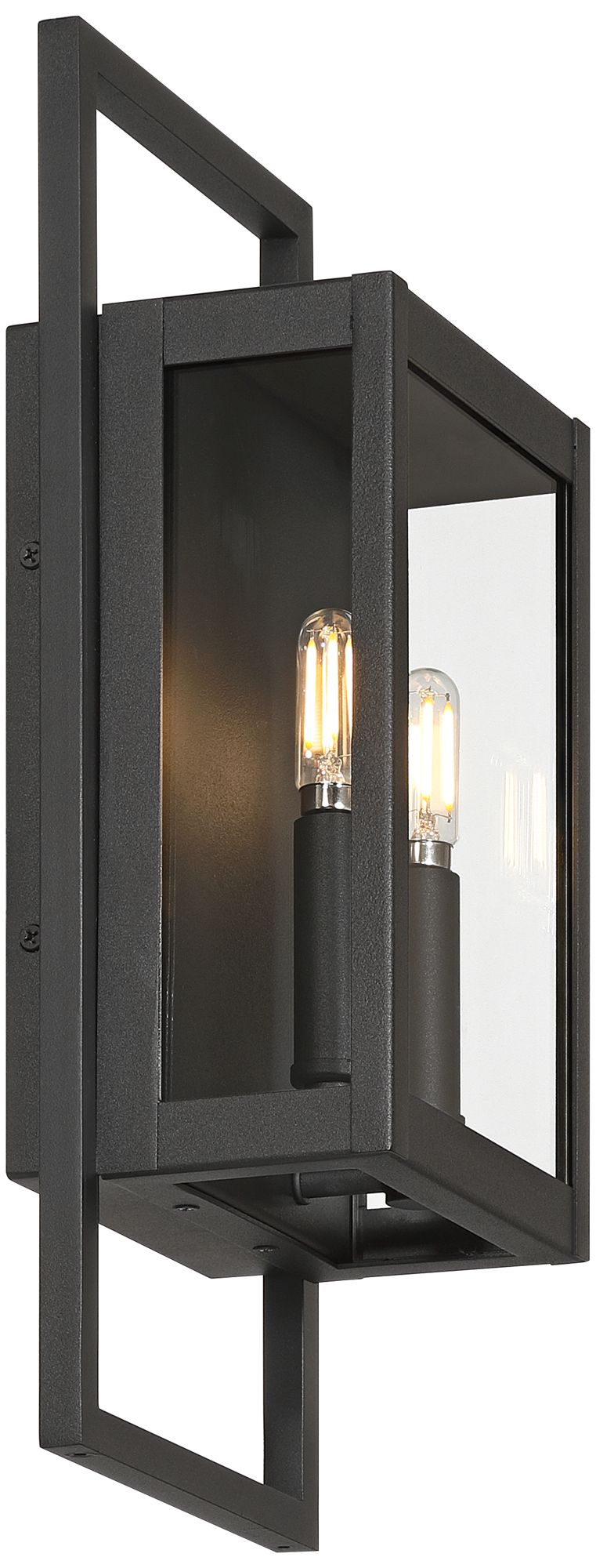 Watch A Video About the Possini Euro Jerry Sand Black 2 Light Outdoor Wall Light
