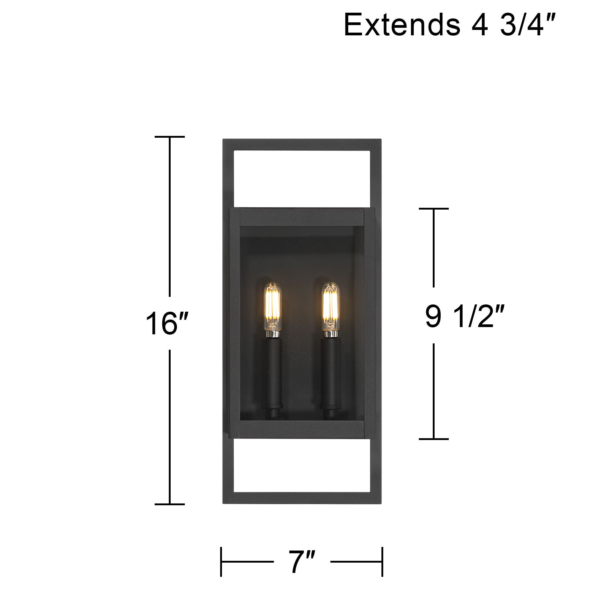 Watch A Video About the Possini Euro Jerry Sand Black 2 Light Outdoor Wall Light