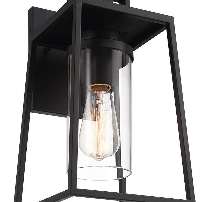 Image 4 Possini Euro Jersey 14 1/2" Matte Black Outdoor Wall Light more views