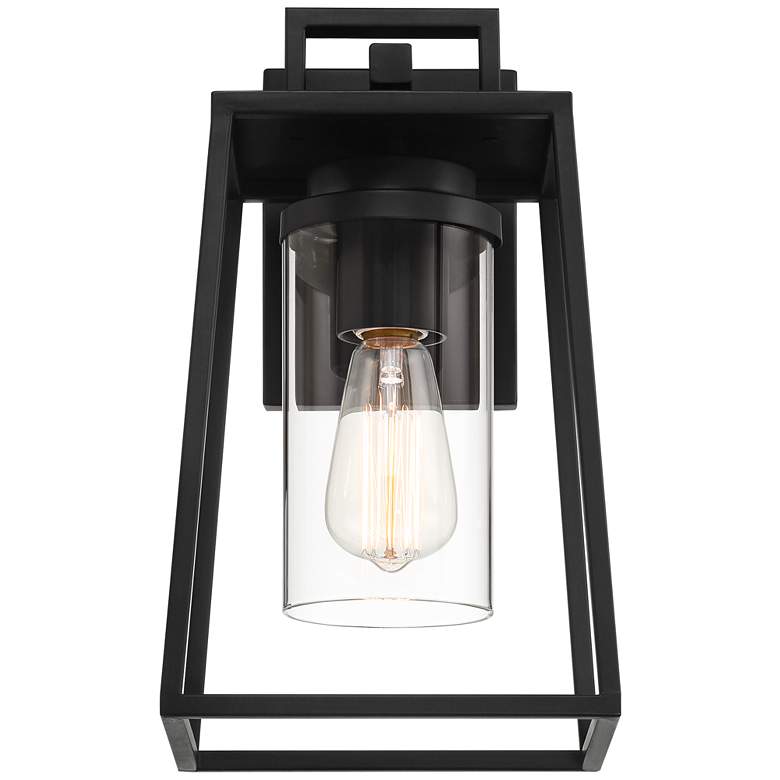 Image 5 Possini Euro Jersey 14 1/2" Matte Black Outdoor Wall Light more views