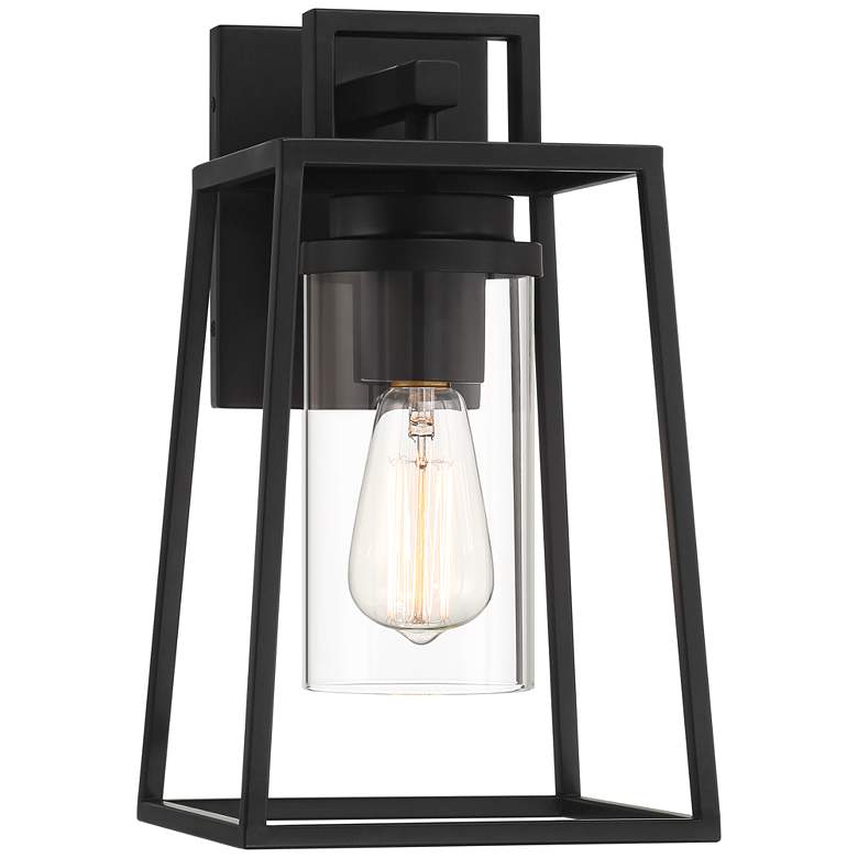 Image 6 Possini Euro Jersey 14 1/2" Matte Black Outdoor Wall Light more views