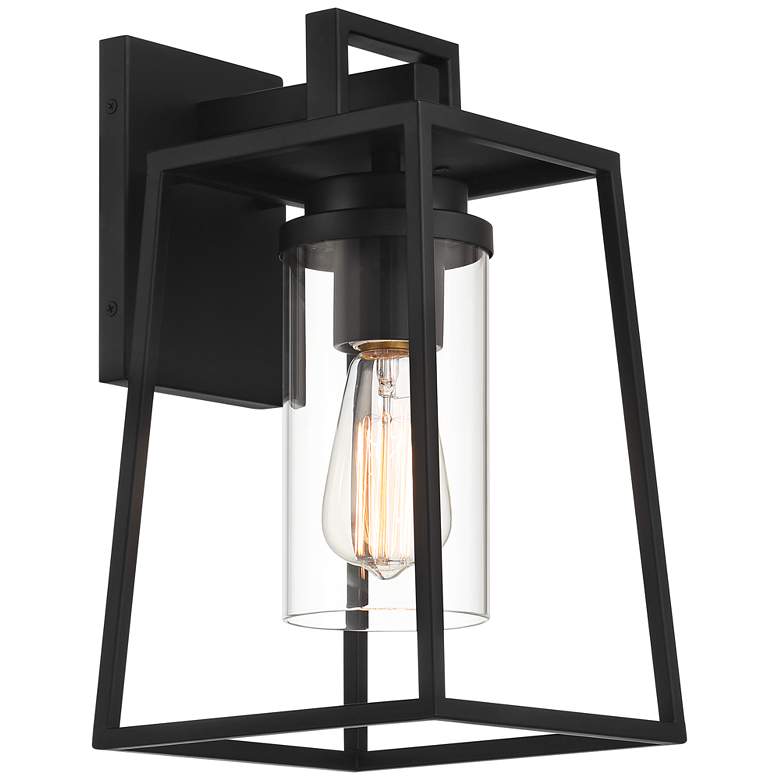 Image 7 Possini Euro Jersey 14 1/2" Matte Black Outdoor Wall Light more views