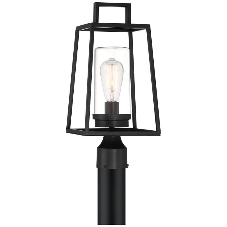 Image 2 Possini Euro Jersey 17 1/2" Matte Black Outdoor Post Light