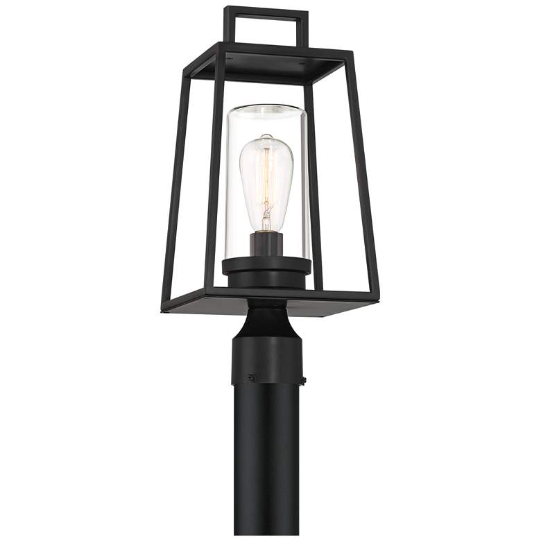 Image 4 Possini Euro Jersey 17 1/2" Matte Black Outdoor Post Light more views