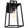 Possini Euro Jersey 17" Matte Black Outdoor Wall Light