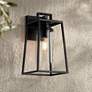 1_Possini Euro Jersey 17" Matte Black Outdoor Wall Light