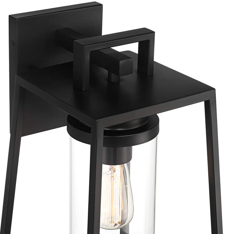 Image 3 Possini Euro Jersey 17" Matte Black Outdoor Wall Light more views