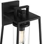 3_Possini Euro Jersey 17" Matte Black Outdoor Wall Light more views