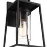 4_Possini Euro Jersey 17" Matte Black Outdoor Wall Light more views