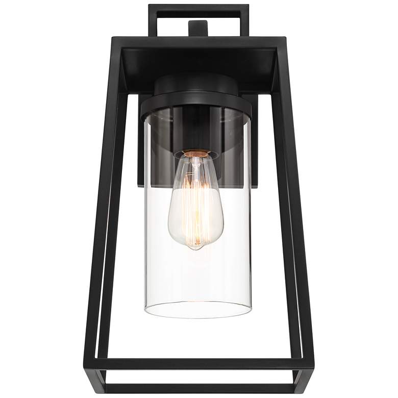 Image 5 Possini Euro Jersey 17" Matte Black Outdoor Wall Light more views