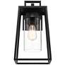 5_Possini Euro Jersey 17" Matte Black Outdoor Wall Light more views
