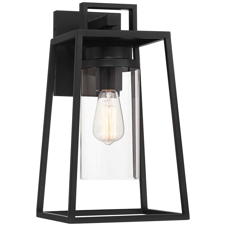 Image 6 Possini Euro Jersey 17" Matte Black Outdoor Wall Light more views