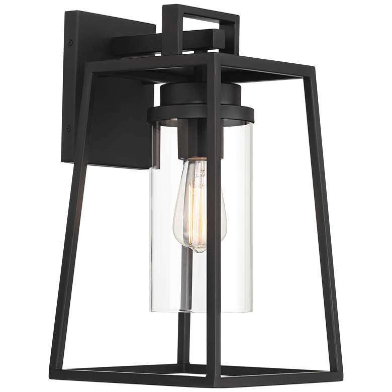 Image 7 Possini Euro Jersey 17" Matte Black Outdoor Wall Light more views
