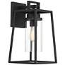 7_Possini Euro Jersey 17" Matte Black Outdoor Wall Light more views