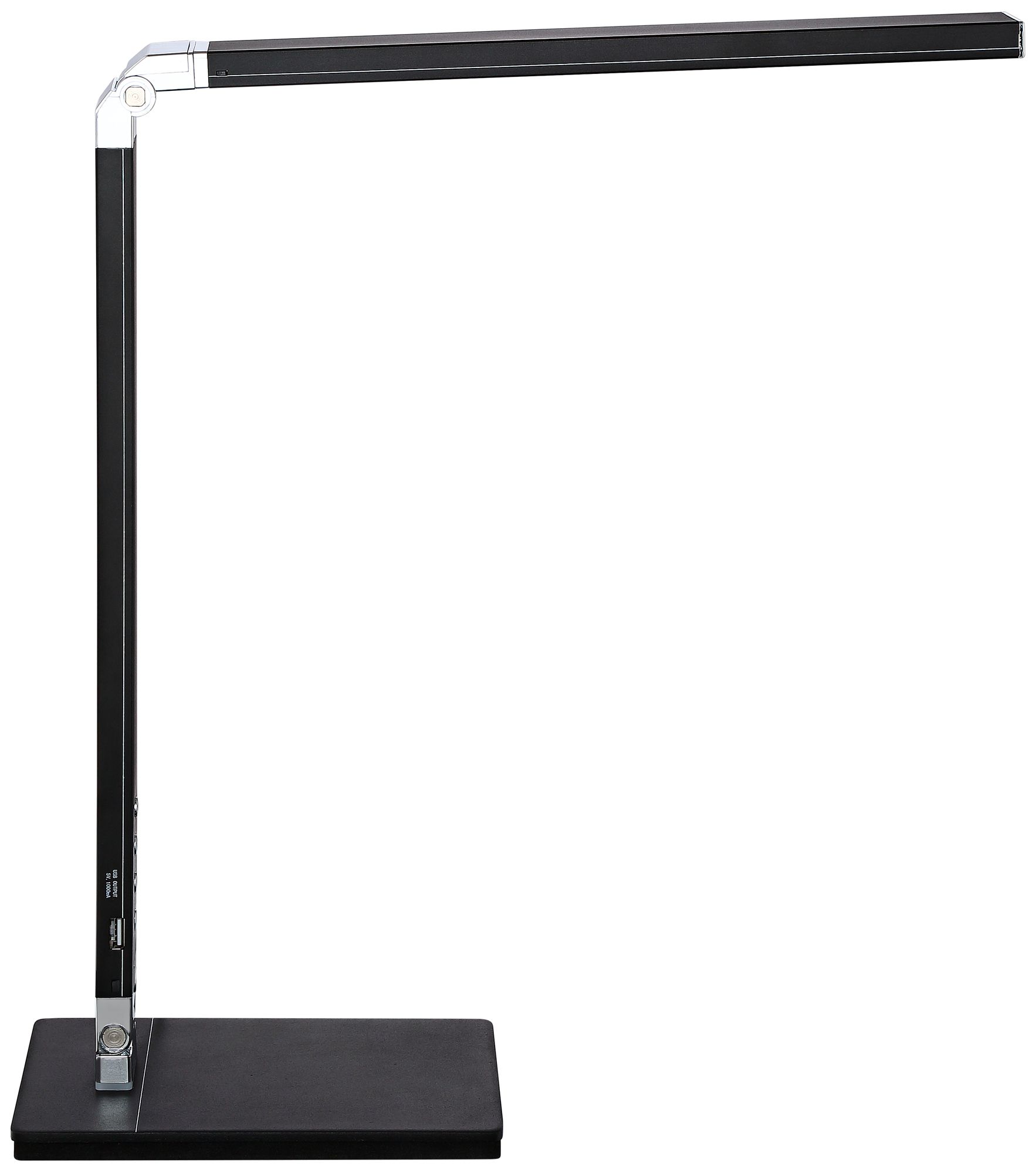 Possini Euro Jett 16 1/2" Black Modern LED Desk Lamp with USB Port